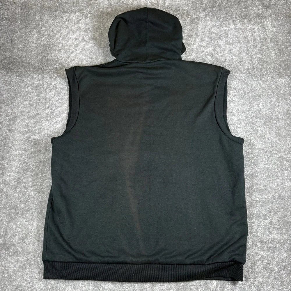 Vintage Muleskin Vest Men's XL Black Thermal Lined Sleeveless Full Zip
